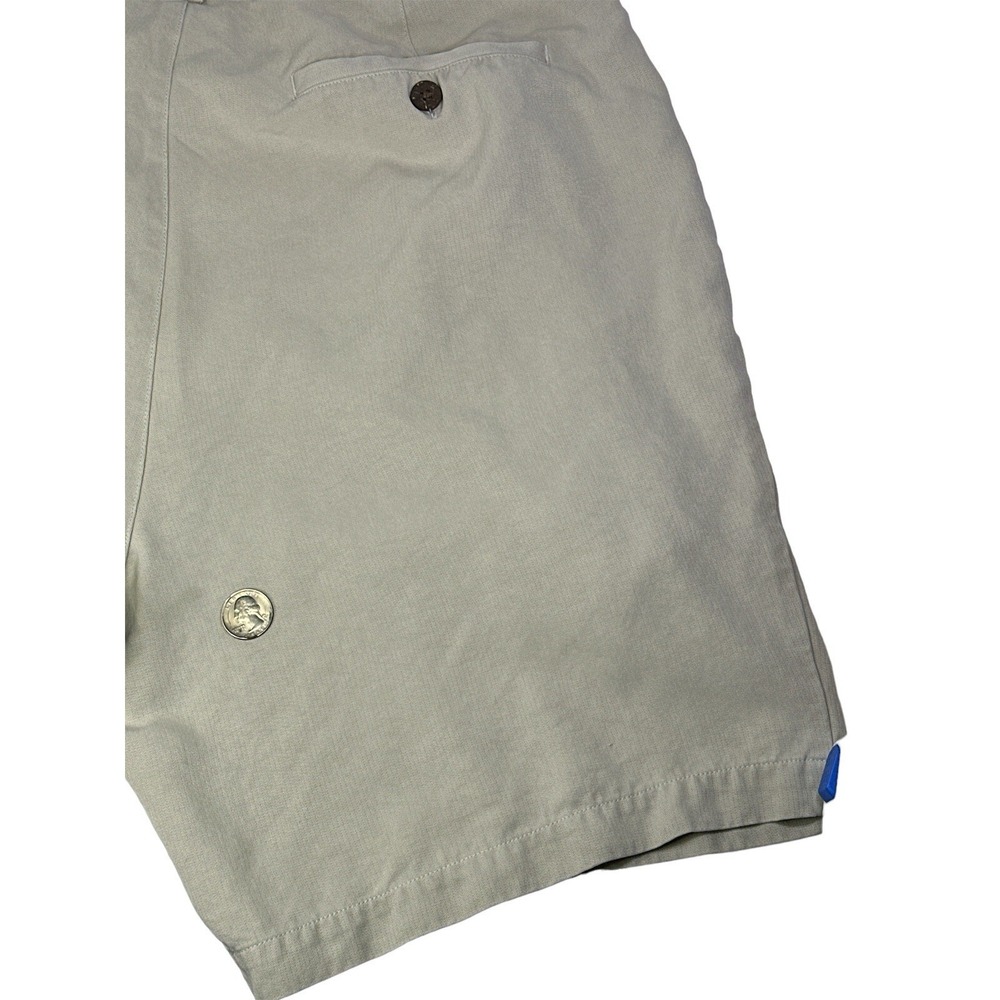 Tommy Bahama Men's 100% Silk Beige Pleated Shorts Size 34 Machine Washable*STAIN - Picture 13 of 13